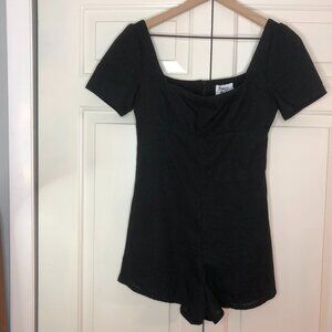 Princess Polly Stephanie Romper | Black | Size US 2
